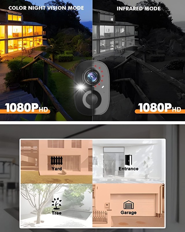 Security Camera Outdoor Wireless - Upgrade 2K 3MP Battery Powered WiFi Outdoo... gallery