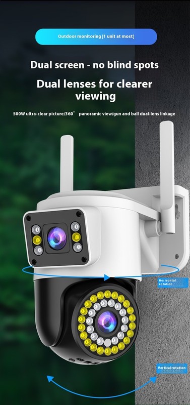 Night Vision Wireless Wifi Binocular Dual-screen Surveillance Camera gallery