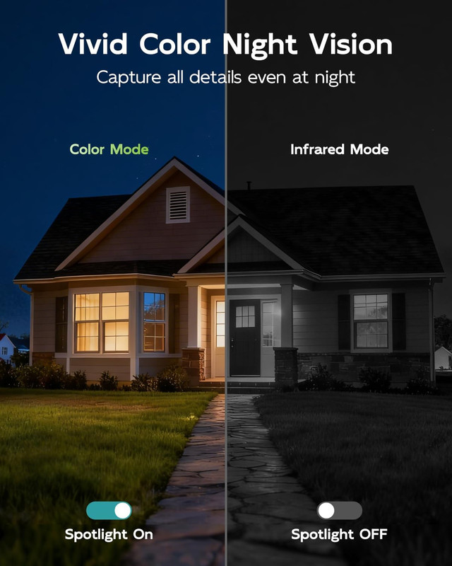 Solar 4MP Wireless Security Cameras - Color Night Vision, No Subscription, 2-Way gallery