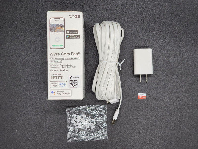 New Wyze Cam Pan V3 Security Camera W/ 30' Power Cord & 128GB Lexar Memory Card gallery
