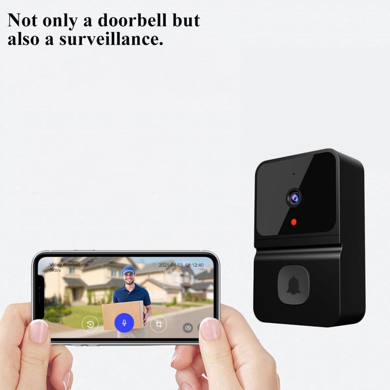 Wireless Video Doorbell, Smart Night Vision Doorbell, Security Intelligent Vi... gallery