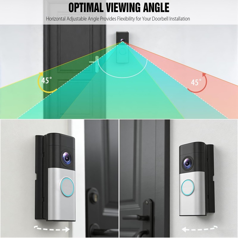 Video Doorbell Angle Mount - Adjustable Wall Mount Bracket for R-ing Wired Do... gallery