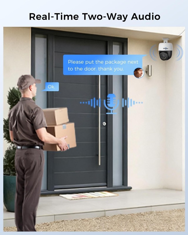 5MP PoE PTZ Security Camera Outdoor | 360° Pan, Color Night Vision, Auto Trackin gallery