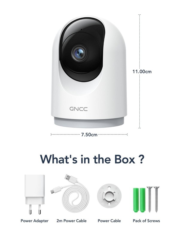 2K Home Security Cameras 4-Pack, 360° Motion Detection, Night Vision, Two-Way Au gallery