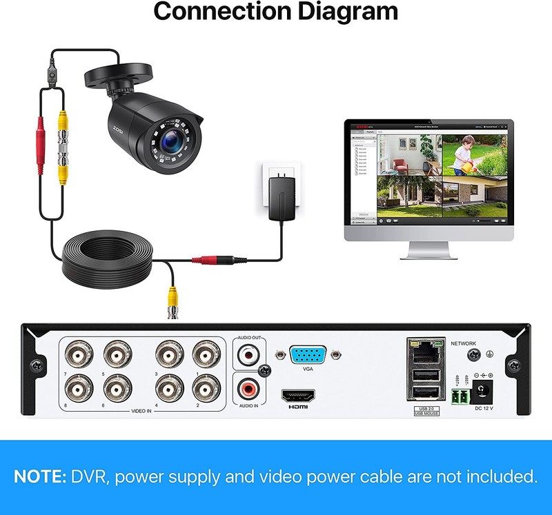 ZOSI 4PK 1080P TVI Day Night 24 IR Leds Outdoor CCTV Bullet Security Camera gallery