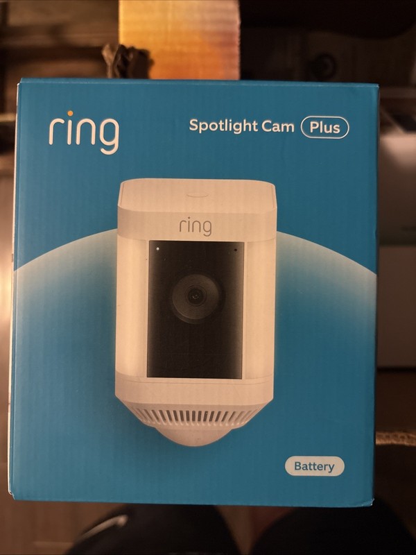Ring Spotlight Cam Plus, Battery – White