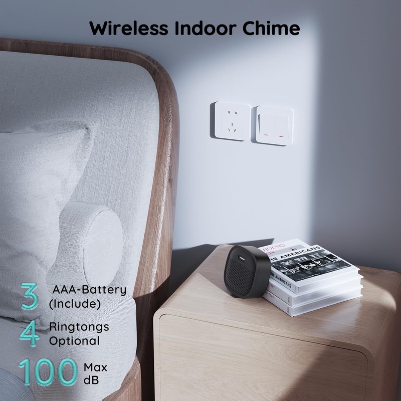 Timbre Con Camara De Seguridad Y Teléfono Inalámbrico Para La Puerta La Casa NEW gallery