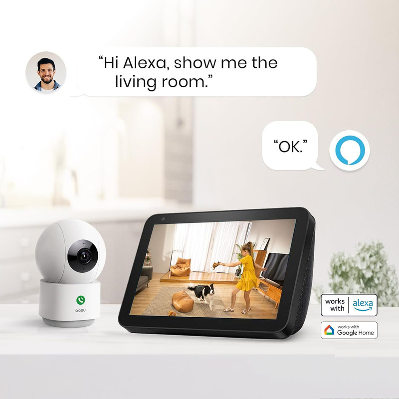 4MP Indoor Security Camera - Baby & Pet Monitoring with 5/2.4 Ghz Wifi | 360° Ho gallery