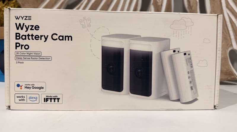 Wyze Battery Cam Pro Wireless Indoor/Outdoor Security Cameras (2-Pack) New Open gallery