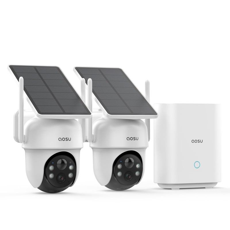 aosu Security Cameras Outdoor Wireless, 2 Cam-Kit, No Subscription Required, …