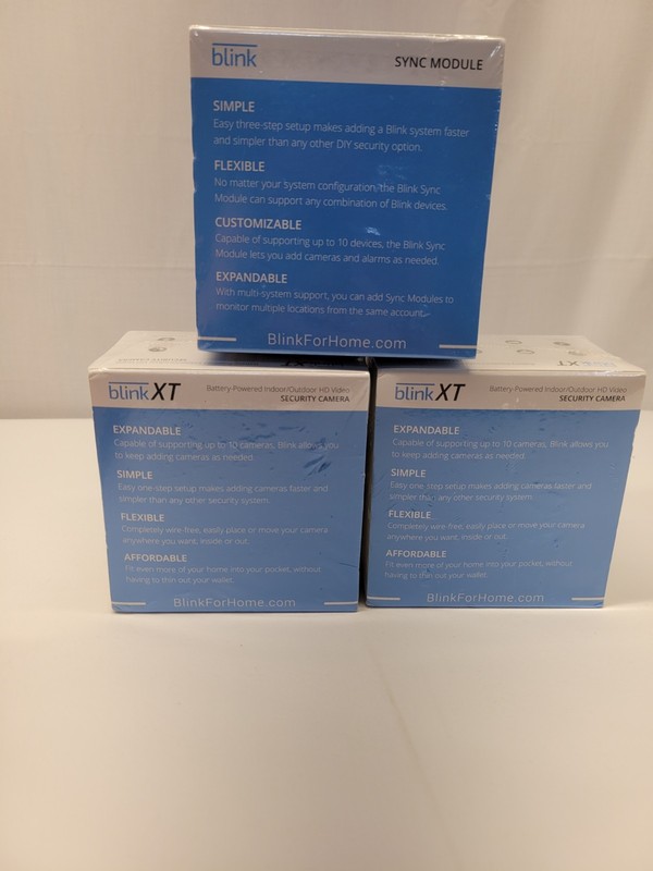 2 Blink XT Battery Powered Security Cameras Sealed With Sync Module Sealed gallery