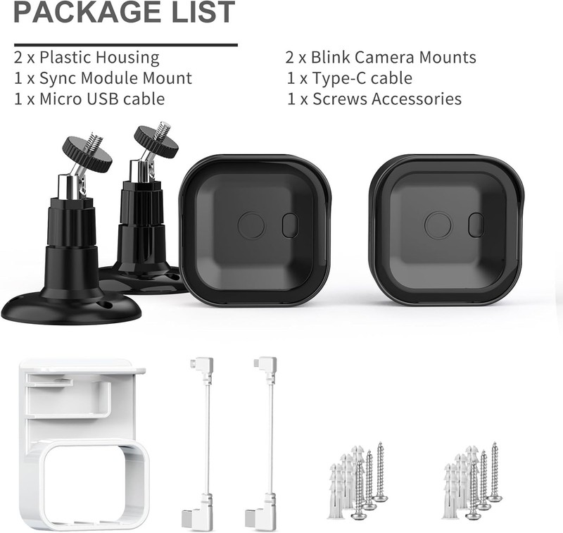 Blink Outdoor 4th Gen Camera Mount, 2Pack Weatherproof Housing and 360 Degree... gallery