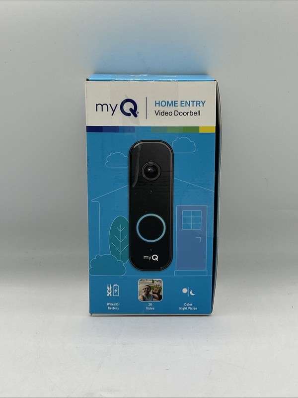 MyQ Video Doorbell 2K Camera Battery/Wired Color Night Vision