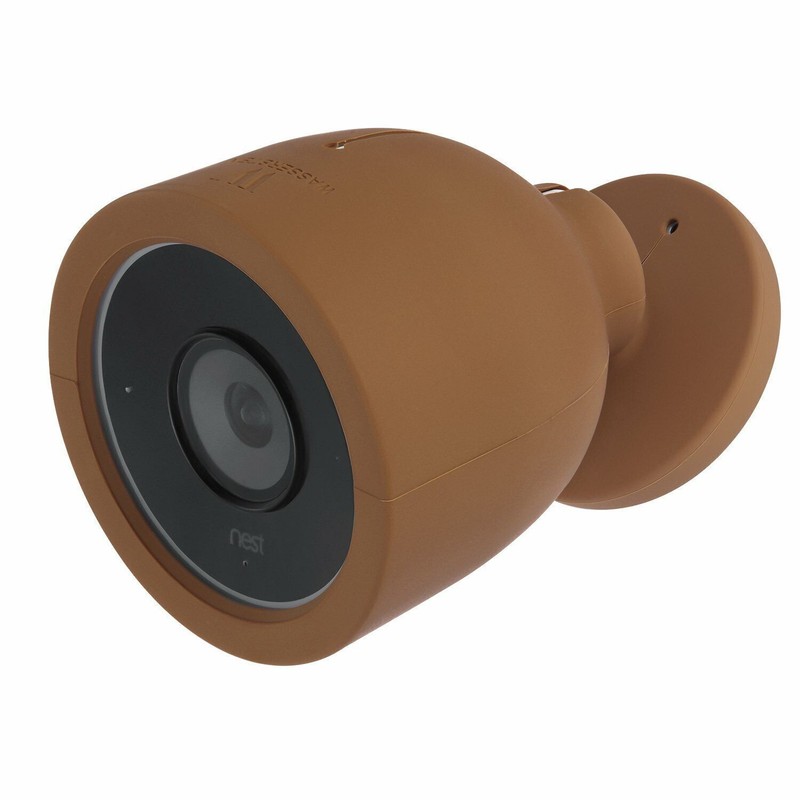 Nest Cam IQ Outdoor Protective Silicone Cover by Wasserstein (1 Pack, Brown)