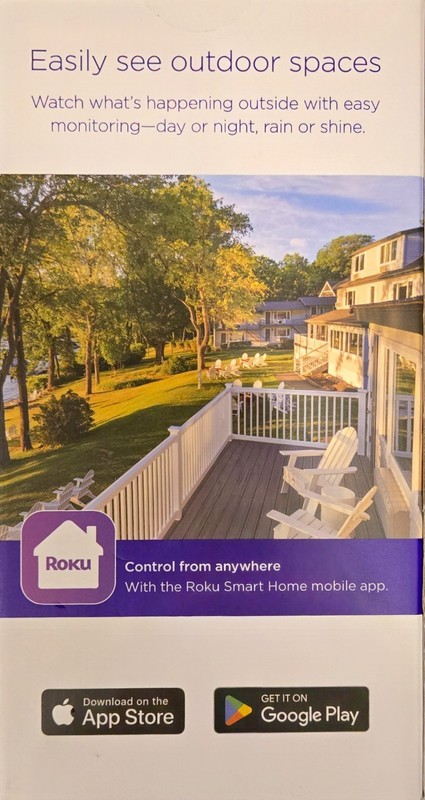 Roku SE Outdoor Wired Camera with 12.5ft Power Adapter gallery
