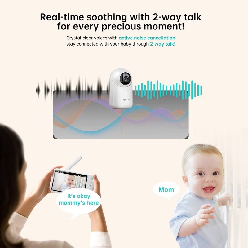 Jartoo 5.5" Video Baby Monitor - White gallery