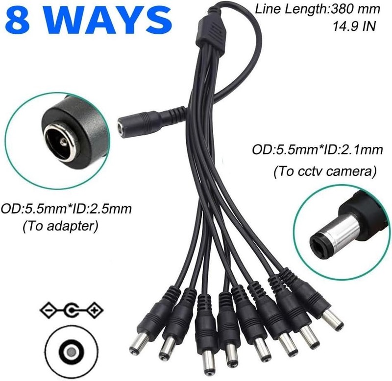 12V 7A CCTV Power Adapter with 8-Way Splitter for Ultimate Security Systems gallery