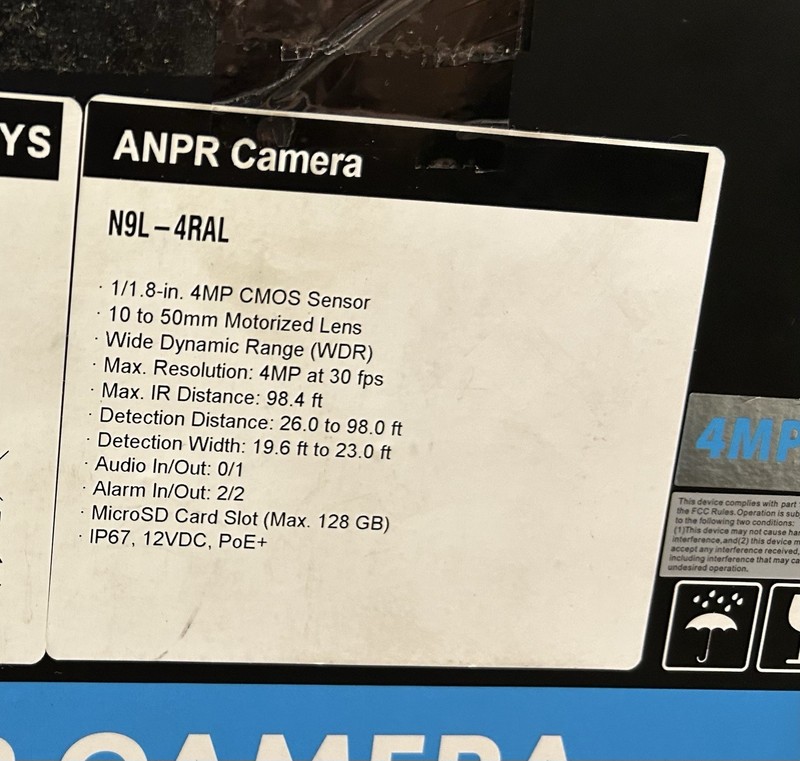 Luminys N9L-4RAL 4MP Outdoor Bullet IP Security Camera License Plate Recognition gallery