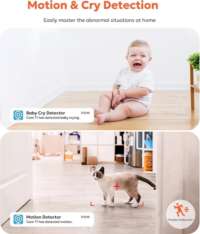 Indoor 2K Baby Monitor with Motion Detection, Night Vision & Alexa Compatibility gallery
