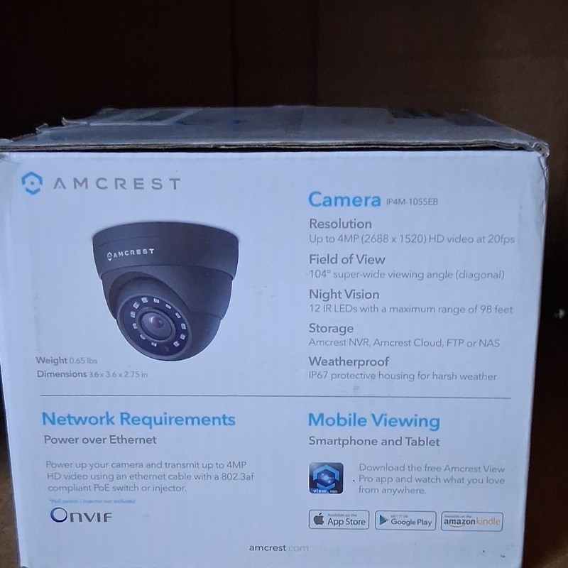 Amcrest IP4M-1055EB 4MP PoE Outdoor Dome IP Camera Night Vision ONVIF gallery