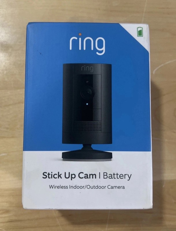 Ring Stick Up Cam Battery – Indoor/Outdoor Smart Security Camera, Black New*
