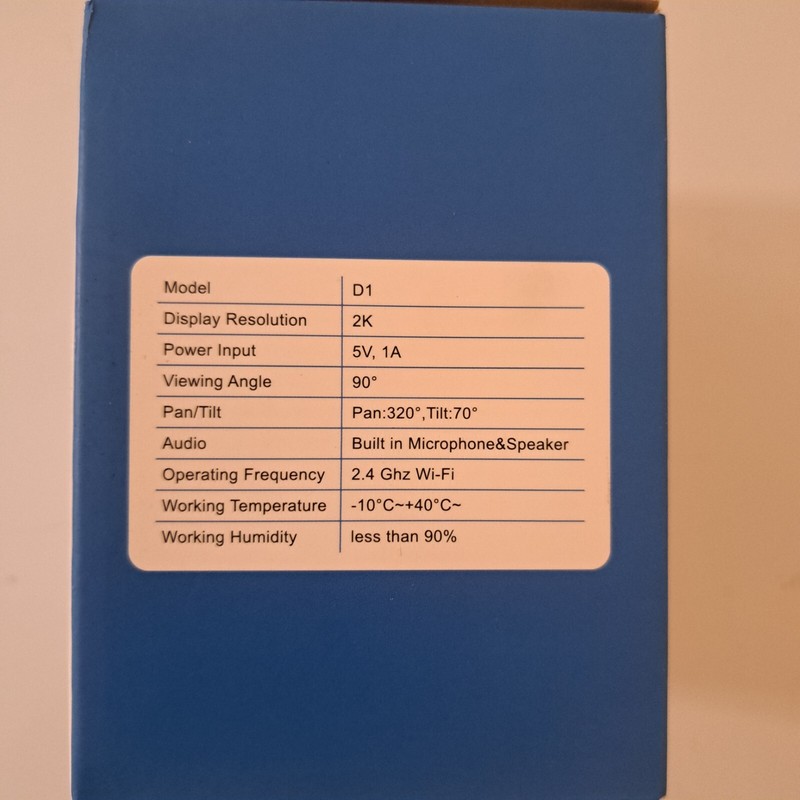 Cinnado D1 2K Indoor Security Camera Lightiy Used gallery