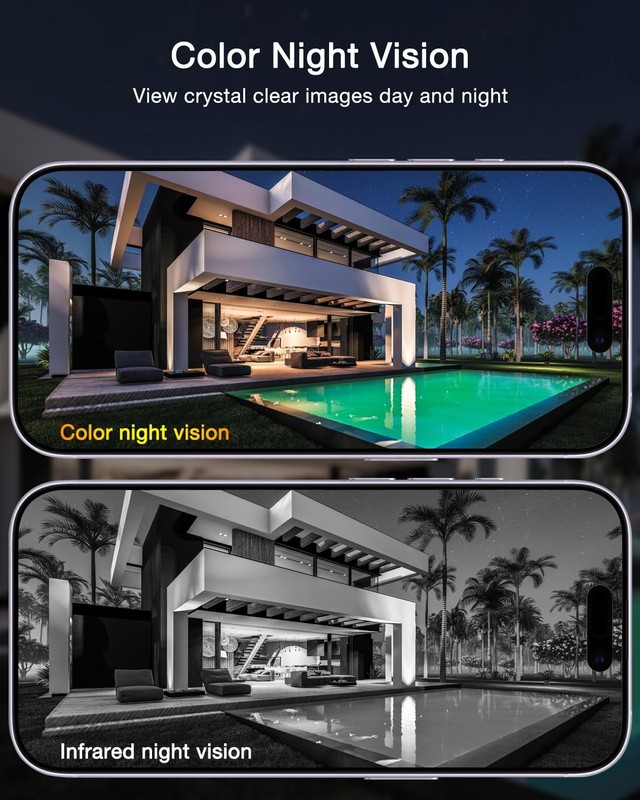2 Pack Dual-Lens Solar Security Camera Wireless Outdoor - 3MP Fixed Wide-Angl... gallery