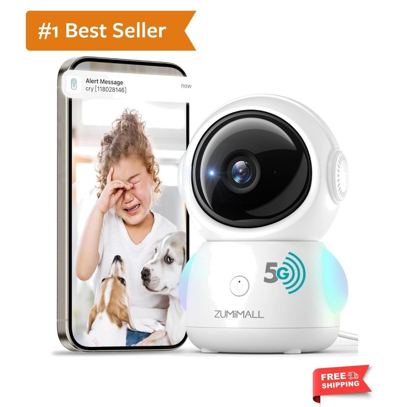 Security Camera Indoor, Baby Monitor with Camera and Audio | Pet/Dog/Cat Came…