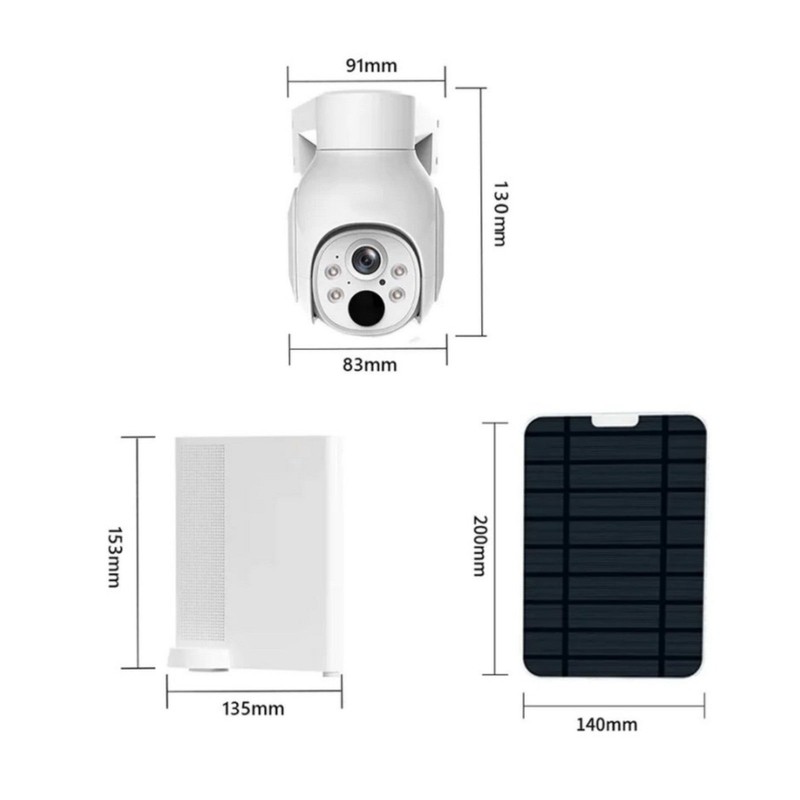 Solar Wireless 4MP Security Camera System 10CH NVR Two-Way Audio PIR Recording gallery