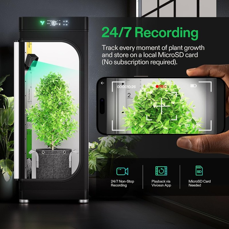 VIVOSUN GrowCam C4 2K QHD WiFi Smart Camera for Grow Tent & Home Camera gallery