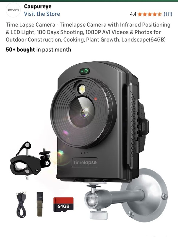 Time Lapse Camera – Timelapse Camera with Infrared Positioning & Led