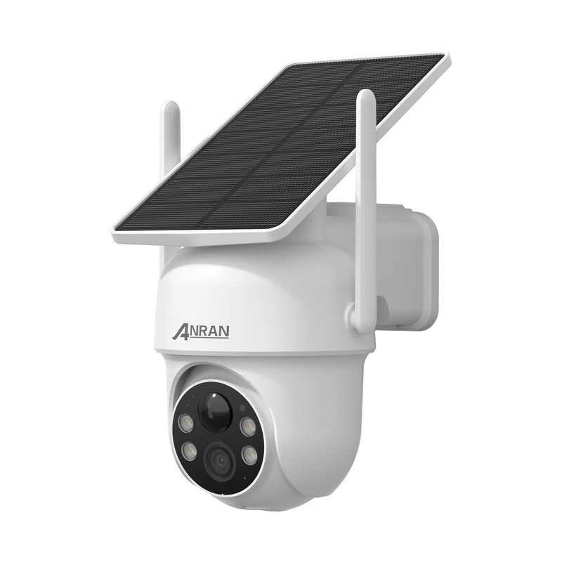ANRAN Solar-Powered PTZ Wireless Security Camera with Solar Panel 2K Outdoor Use