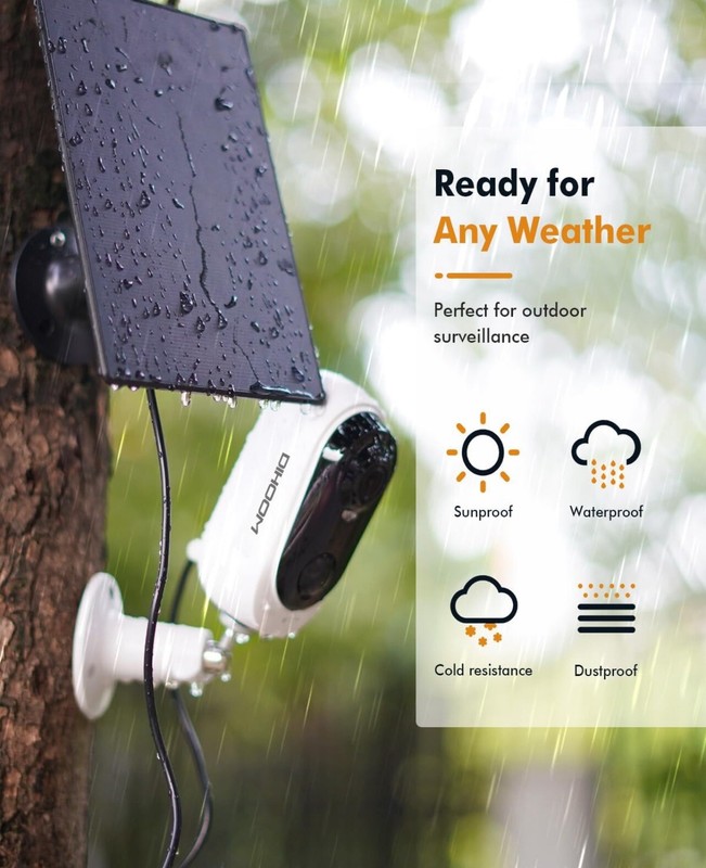 Solar Security Camera Wireless 1080P 2K/3MP Surveillance Exterior Home Security gallery
