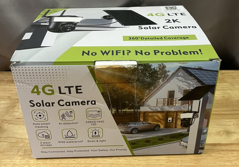 Upgraded 4G LTE Cellular Security Camera Outdoor System, No WiFi 4MP Solar Po…