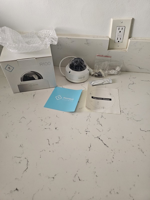 6 R100 Rhombus Systems Security Cameras. Never Used All Components are Included