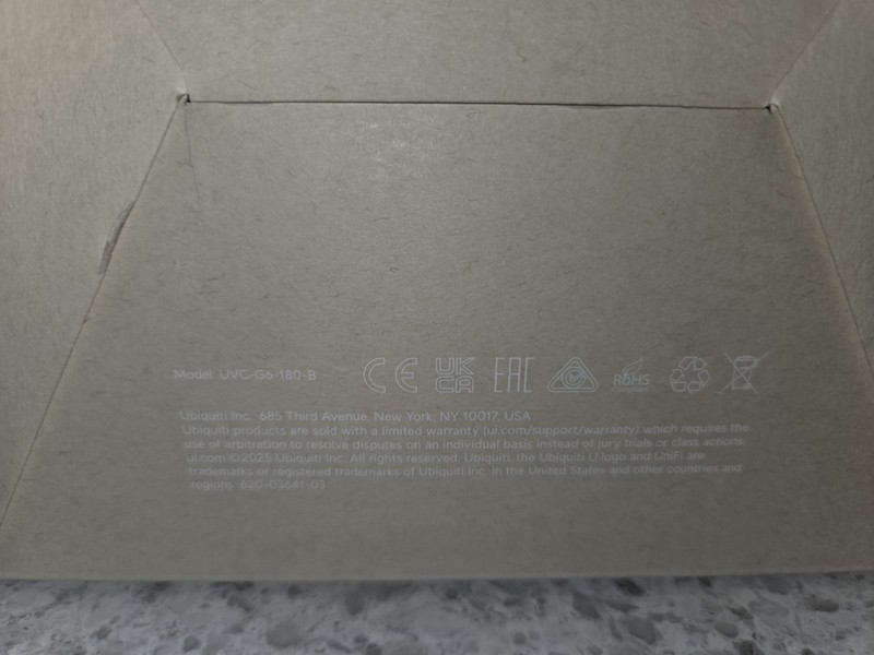 Ubiquiti UniFi Protect G6 180 Camera (UVC-G6-180-B) | Brand New & Sealed gallery