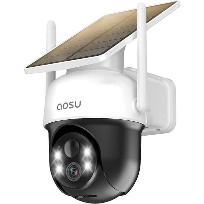 AOSU C9C2CA11 2K QHD 3.0-MP Wi-Fi Outdoor AI-Smart Solar Security Camera with