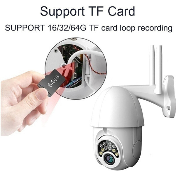 Wi-Fi IP Security Surveillance Camera with Onvif PTZ Waterproof 2MP 1080P V380 gallery