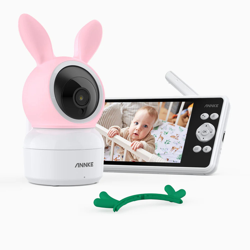5″ Baby Monitor 720P LCD Screen w/1080P Camera Night Vision 2-Way Audio 256GB