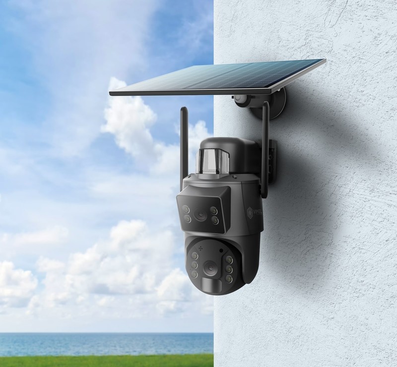 Surveillance Camera 4G Solar 2K Auto Tracking PTZ Dual Lens 360 Outdoor 128GB gallery