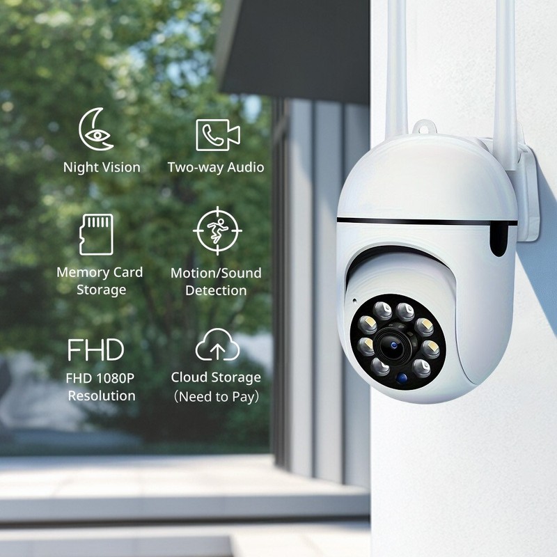 2.4G WIFI Security Camera System Outdoor Home Night Vision Wired Cam 1080P HD gallery
