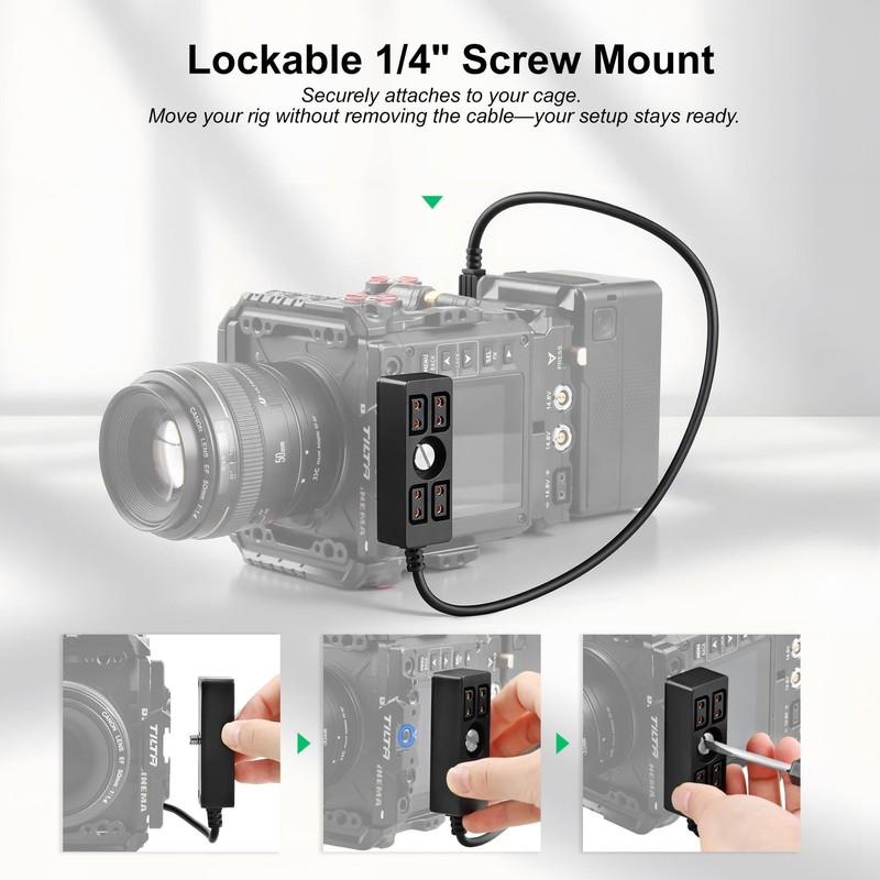 Dtap Splitter with Screw Power Cable for V-Mount|Gold-Mount Battery, Dtap to ... gallery