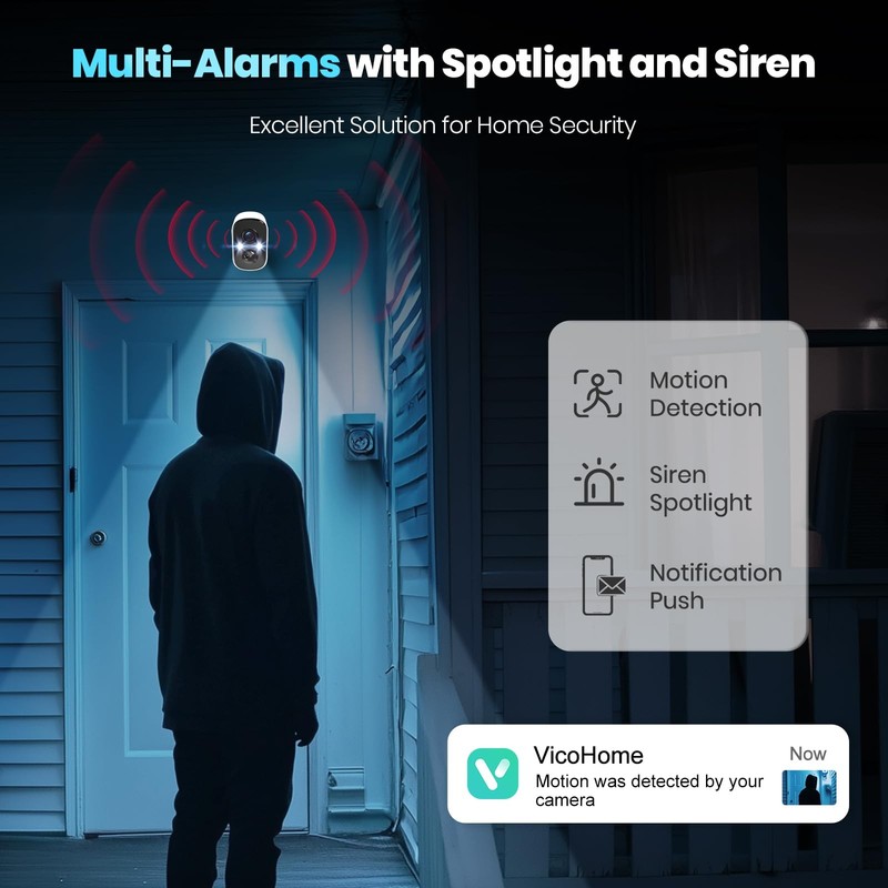 2K Security Cameras Wireless Outdoor with AI Motion Detection gallery
