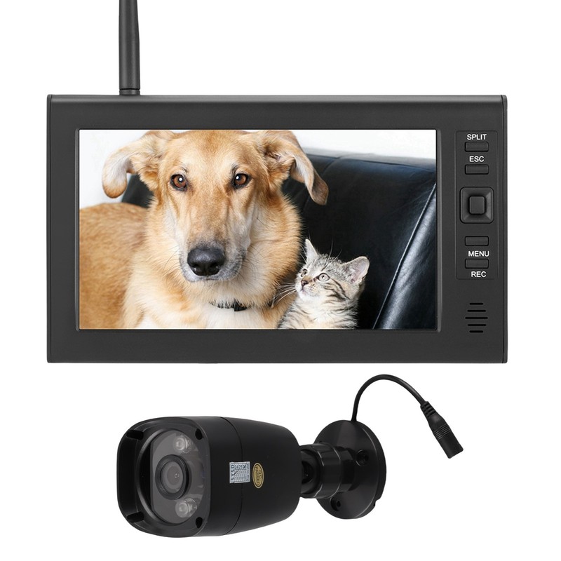 7 Inch Wireless WiFi Security Monitor System With IR Camera And Memory Card V2 gallery