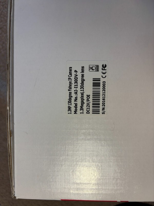 New 1.3MP 130 Degree Fisheye IP Camera, Set of QTY-4 gallery