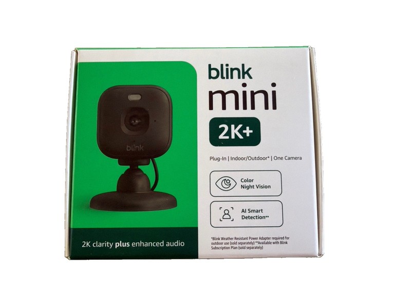 Blink – Mini 2K+ Compact plug-in security camera, 2K video resolution, Black