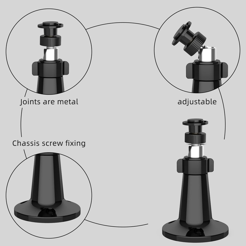 Outdoor Camera Mount 2 Pack, 360° & 90° Adjustable Wall Mount Bracket Compati... gallery
