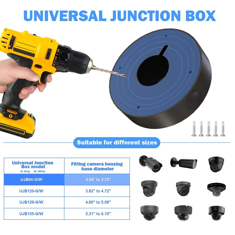 Custom Drilling Junction Box for Security Cameras - Aluminum Enclosure - Dome... gallery
