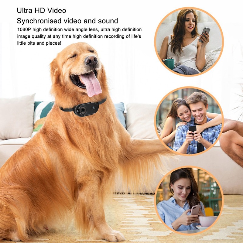 Pet Collar Camera 1080P HD 2.4G Wireless Dog Cat Wearable Video Recorder Loop gallery