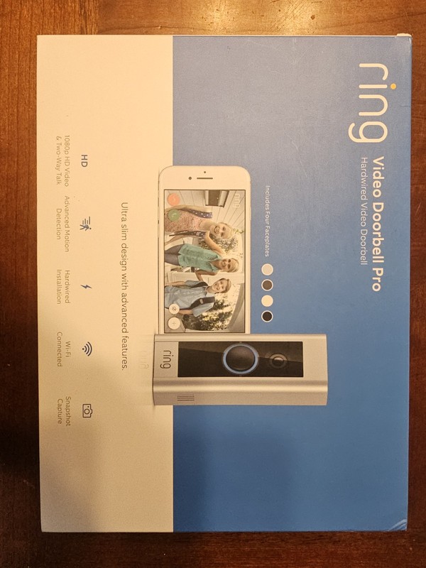 New Ring Video Doorbell Pro Hardwired 1080p (2540AH640L-A01FX) NEW